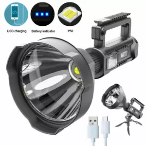 20000000LM Super Hell LED Handscheinwerfer Camping Suchscheinwerfer Taschenlampe - Bild 1 von 12