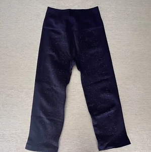 Lululemon Free To Flow Crop Leggings Navy Speckled Women's Size 2 Yoga Athletic - Picture 1 of 5