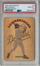 MIKE PIAZZA LUMBERJACKS 1995 LEAF LIMITED  CARD #6  PSA GEM MINT 10
