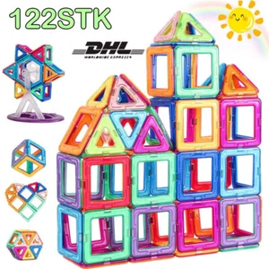 122Stk Blocks Magnetic Building Kinder Spielzeug Magnetische Bausteine Blöcke DE - Bild 1 von 10