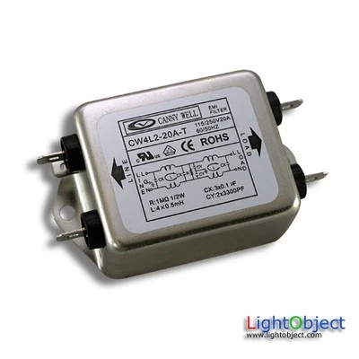 COLDFUSIONX AC electricity EMI filter 20A