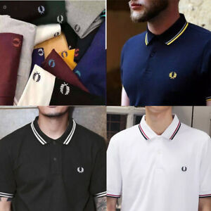 FP< New Men's Short Sleeved Lapel Casual Business Short Sleeve Polo T-Shirt