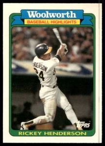 1990 Topps Woolworth Baseball Highlights #31 Rickey Henderson Athletics NR-MINT - Picture 1 of 2