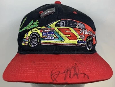 Vintage NASCAR Terry Labonte Hat Kellogg's Signature Cap 90s Pin Signed Racing - Image 1 of 4