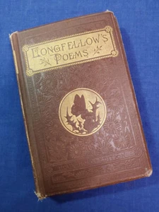 The Poetical Works of Henry Wadsworth Longfellow 1883 Hardcover Household Ed. - Picture 1 of 3