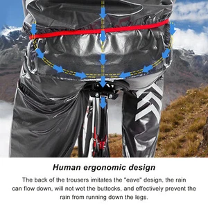 L Waterproof Rain Over Pants Rainproof Reflective Trousers For Labor Cycling AN - Picture 1 of 23