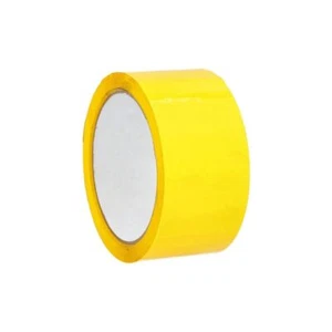 6 Rolls Yellow Packing Tape 2 Mil, 2" x 110 Yds Colored Packing Tape + Dispenser - Picture 1 of 6