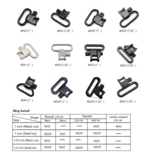 13 Arten 1"/1,25" Zoll Sling Swivel Tactical Strap Schnallen Monut Sling Ring - Bild 1 von 35
