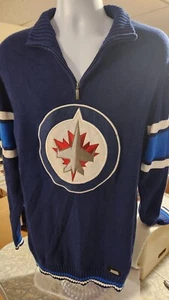 Winnipeg Jets NHL 1/4 Zipper pullover Sweater Men's Large - Picture 1 of 6