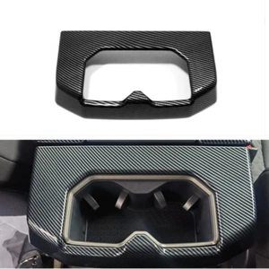 For Toyota Tundra 2022-2024 Carbon fiber Rear Water Cup Holder Cover Trim frame - Picture 1 of 7