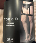 Torrid Thigh High Faux Garter Stockings Size 1/2