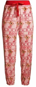 Rudolph the Red Nosed Reindeer Light Fleece Lounge Pants 2X ULTRASOFT NEU - Bild 1 von 1