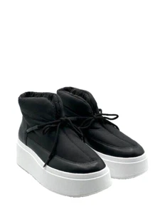 ASH Women's Mason S Black Puffy Nylon Round Toe Slip On Platform Snow Boot EU 39 - Picture 1 of 11