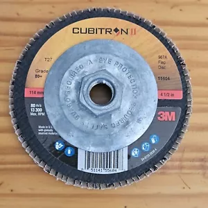 Disco con solapa 3M Cubitron II 967A 55604 cerámica óxido de aluminio 4 1/2" grado 80 VB8 - Imagen 1 de 4