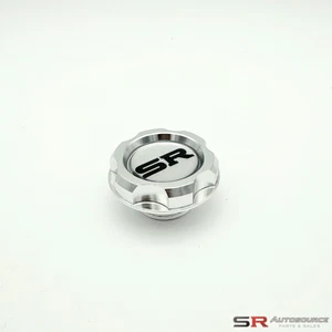 SR Autosource Billet Oil Cap (Version 1) Nissan Skyline Silvia - Silver - Picture 1 of 5