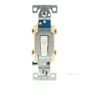 Cooper White Heavy Duty Grounding Double Pole Toggle Switch 15A 120/277V 1262-1W - Picture 1 of 6