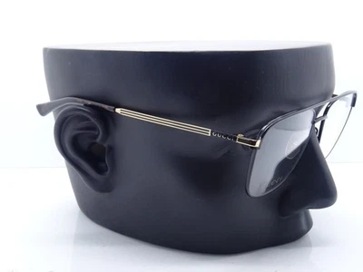 GUCCI MONTATURA OCCHIALI DA VISTA UOMO NERO E ORO GG0833O 001 - Immagine 1 di 4