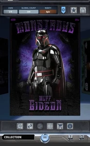 Star Wars Card Trader Season 19 Moff Gideon Monstrous Premium Claim 300cc Epic - Picture 1 of 2