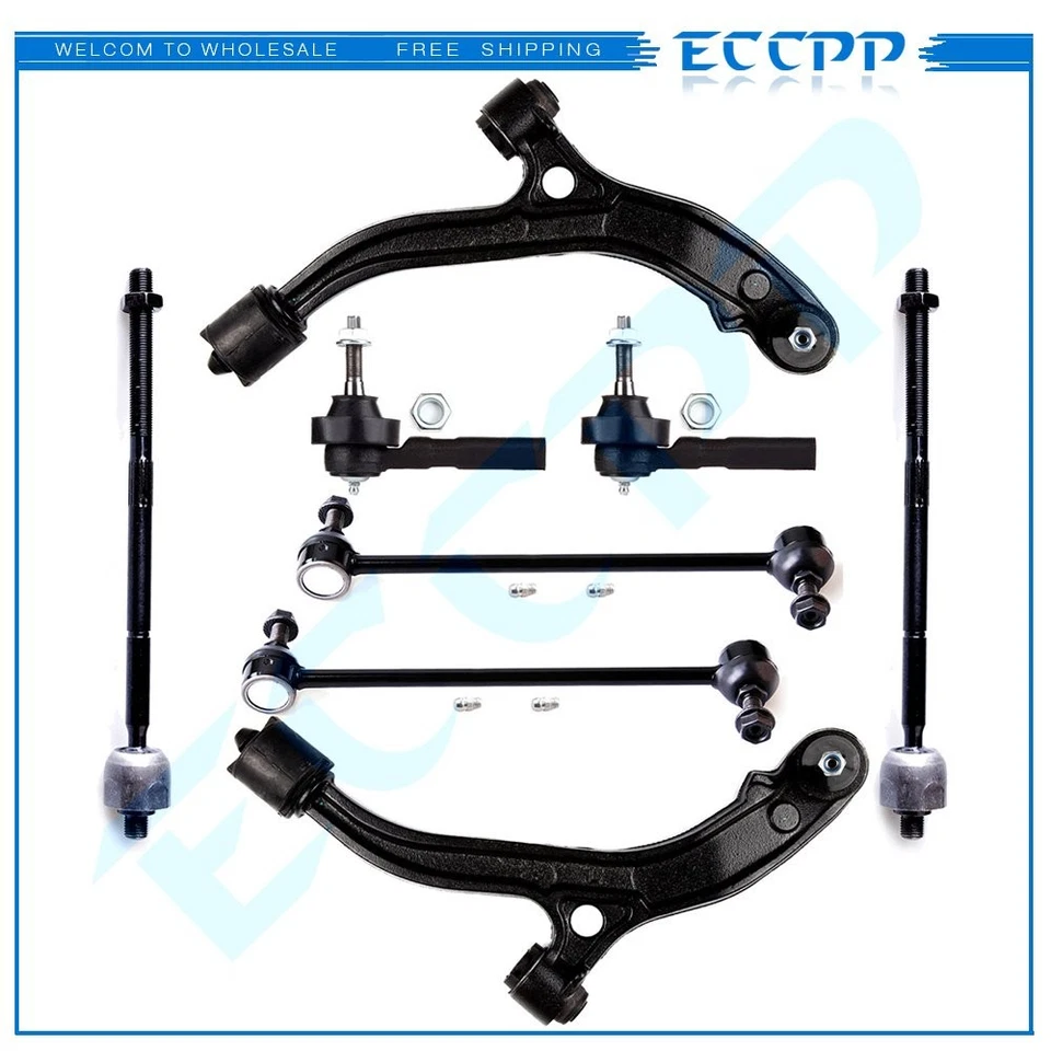 Kit de barra estabilizadora de brazo de control de barra estabilizadora de suspensión de 8 piezas para Dodge Grand Caravan 01-04 Foto 1 de 4