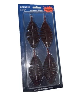 Thunder Hawk 3,75" 4 Stück Soft Plastic Swimbait Mimic Wounded Bait Barsch Pflaume - Bild 1 von 1