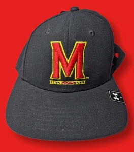 Cappello flessibile da baseball Maryland Terrapins Under Armour - nero taglia small nuovo con etichette - Foto 1 di 9
