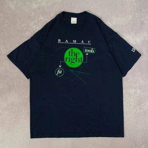 Jerzees Vintage The Right Fit T-Shirt XL Made in USA Men's Navy Blue - Picture 1 of 8