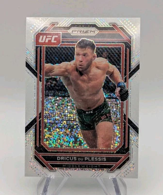 Dricus Du Plessis 2023 Panini Prizm UFC White Sparkle SSP 195 Middleweight Champ - Image 1 of 2