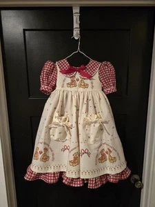 Daisy Kingdom Christmas Dress And Doll dress, Dress And Pinafore, Vintage Fabric - Picture 1 of 19