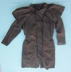 Outback Trading Co Low Rider Duster Oilskin Slicker Brown 2042 Cowboy Size M - Picture 1 of 3