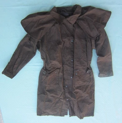 Outback Trading Co Low Rider Duster Oilskin Slicker Brown 2042 Cowboy Size M - Image 1 of 3