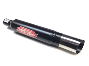 1x Cherry Bomb Slash Cut Black 3.5" Rear Silencer - 5 YEAR WARRANTY - Picture 1 of 1