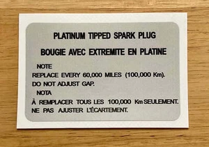 3000GT Stealth Platinum Spark Plug Decal Mitsubishi DSM Eclipse Talon Lancer Evo - Bild 1 von 1