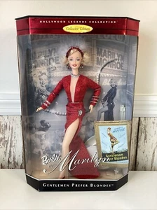 1997 BARBIE AS MARILYN - GENTLEMEN PREFER BLONDES - 17452 -UNOPENED ORIGINAL BOX - Picture 1 of 18