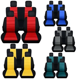Fundas de asiento de coche delanteras y traseras se adaptan a Suzuki Equator 2009-2012 elección de 25 colores - Imagen 1 de 21
