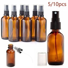 5/10x Amber Round bottiglie PET SPRAY finemente NERVATO polverizzato contenitore 30ml