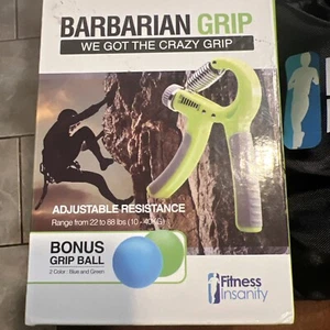 Fitness Insanity Barbarian Grip Hand Gripper With Bonus 2 Grip Balls Open Box - Picture 1 of 3