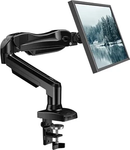 HUANUO Single Monitor Arm for 13 to 32 inch Screen, Gas Spring Monitor Arm=- - Picture 1 of 6