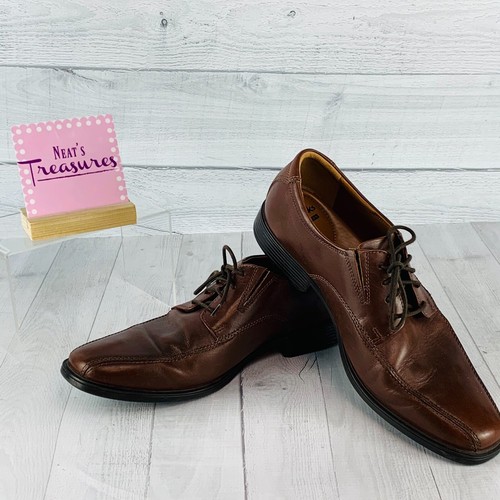 Clarks Collection Cuscino Uomo TIDEN WALK Ortholite Pelle Marrone Lacci Tg 9 5W