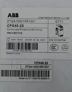 1 pieza Interruptores de control y protección ABB CPX40-22 32-40A Nuevo Fedex o DHL - Imagen 1 de 1