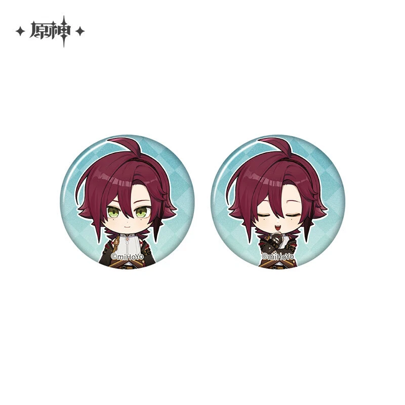 miHoYo Genshin Impact Shikanoin Heizou 2 Pcs Set Badge Happy Birthday Original - Image 1 of 1