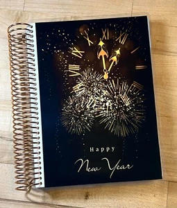 Juego de 4 cubiertas de vacaciones de Feliz Año Nuevo con planificador espiral de bobinas Erin Condren A5- - Imagen 1 de 4