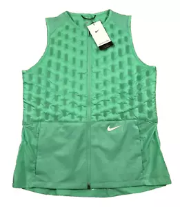 Nike Women’s Therma FIT ADV Gilet Running Aeroloft Vest GREEN DD6063-369 Size M - Picture 1 of 13