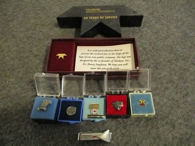 LOT-8 NASA APOLLO (TELEDYNE-10K) BOEING (SCI-10K)  PINS TIE TACKS+ 20YR DESKTOP - Image 1 of 4