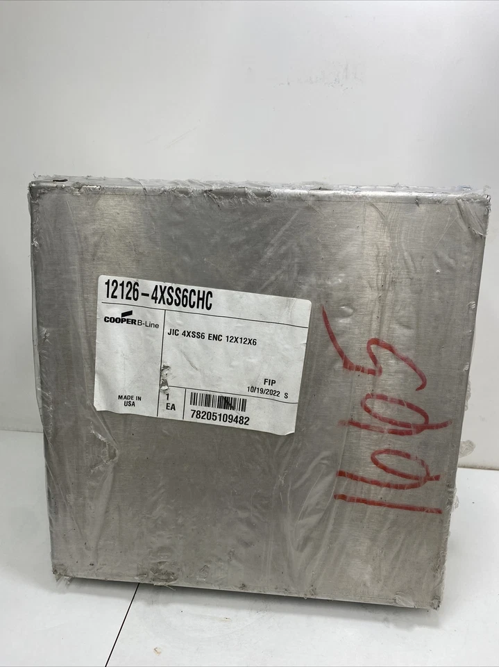 Cooper B-Line 12126-4XSS6CHC Acero Inoxidable JIC Caja con Bisagras 12 x 12 x 6" Foto 1 de 4