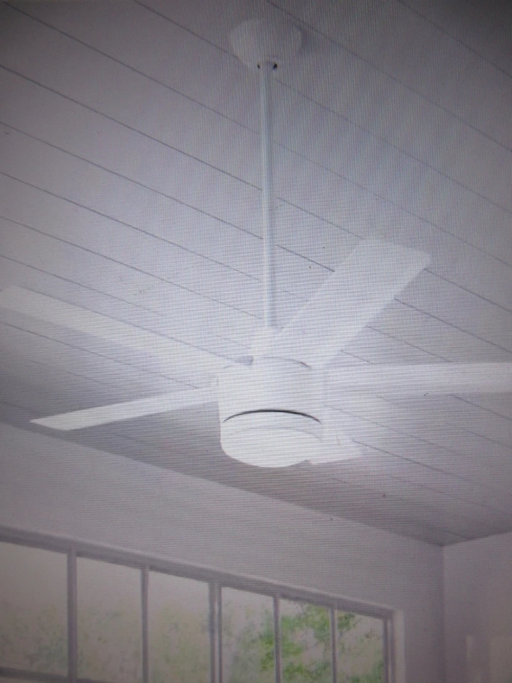 Decoradores del hogar Merwry 48 pulgadas Ventilador de techo LED integrado para interior blanco con luz Foto 1 de 4