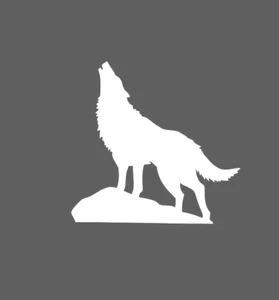 Howling Wolf on Hill Decal Sticker Howling Dog for Truck SUV Car - Bild 1 von 1
