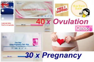 40 x Ovulation LH Test Strips & 30 x Pregnancy hCG Test Urine Fertility OPK Kit - Picture 1 of 3