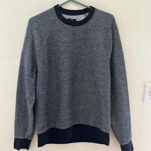 J. Crew Authentic Fleece Rundhalsausschnitt Sweatshirt in Marineblau & Grau Größe Large - Bild 1 von 4