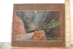 ~ROCKY MOUNTAIN VIEWS~1917 COPYRIGHT~BOOK~DENVER & RIO GRANDE WESTERN RAILROAD - Picture 1 of 12