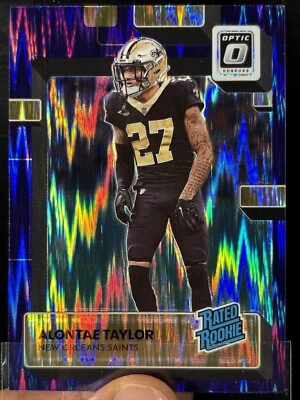 2022 Panini Donruss Optic Football RR Purple Shock Prizm #300 ALONTAE TAYLOR - Image 1 of 2